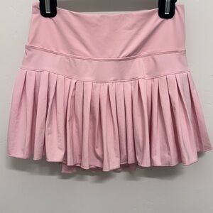 Gold Hinge Pink Mini Skirt with Pleats